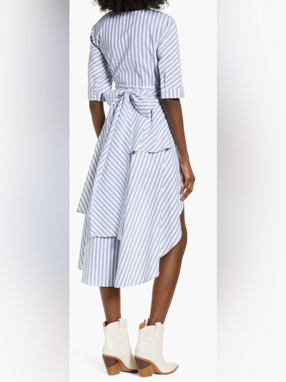 English Factory Striped High Low Dress S - Picture 12 of 15